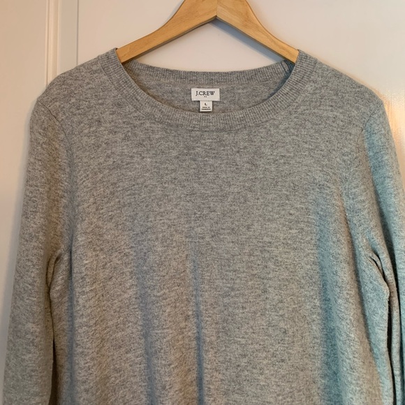 J. Crew Factory Wool-Blend Tunic Sweater in Heather Dove - Picture 5 of 14